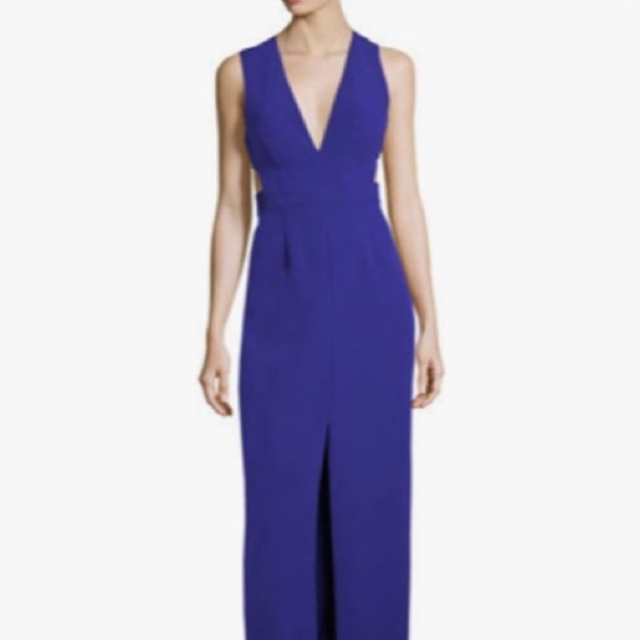 NWT Aidan Maddox Crepe Column Gown - Picture 2 of 11